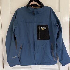 Mountain Hardwear Conduit Softshell Jacket Men L Pockets Outdoors Active Blue